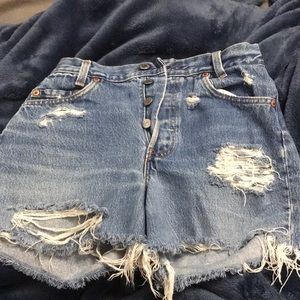 Levi’s ripped shorts